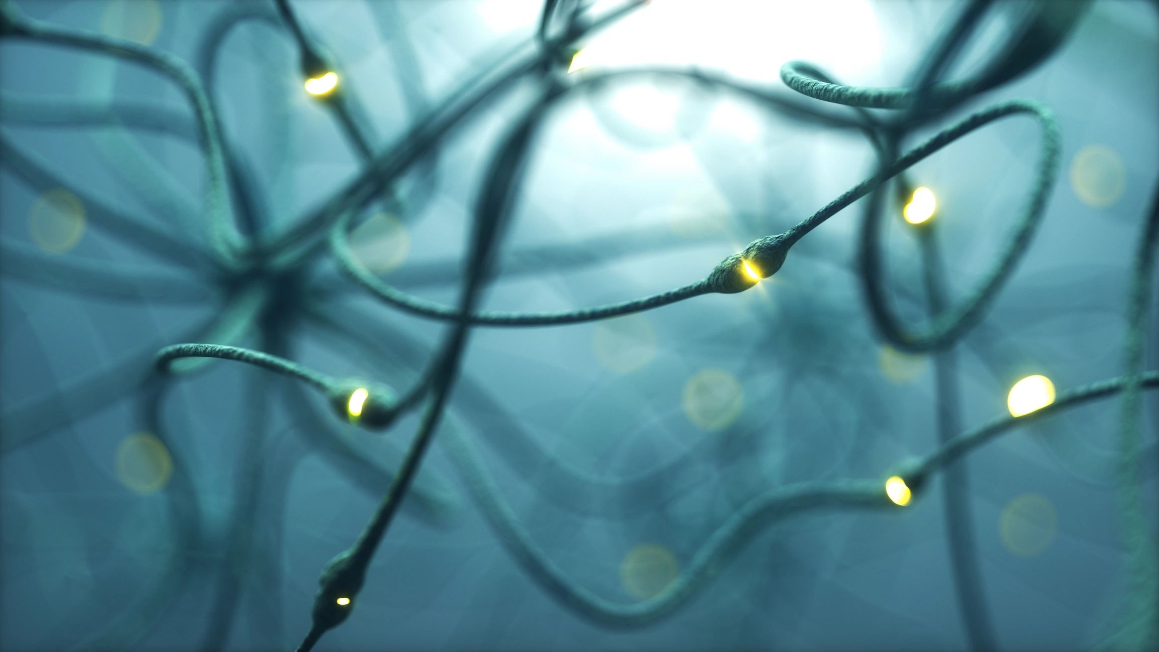 Abstract close-up image representing neurons and brain health